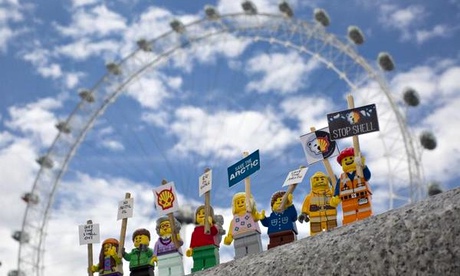 As well as Lego fans, Greenpeace wanted to engage other audiences that share a lot online. Photograph: Greenpeace